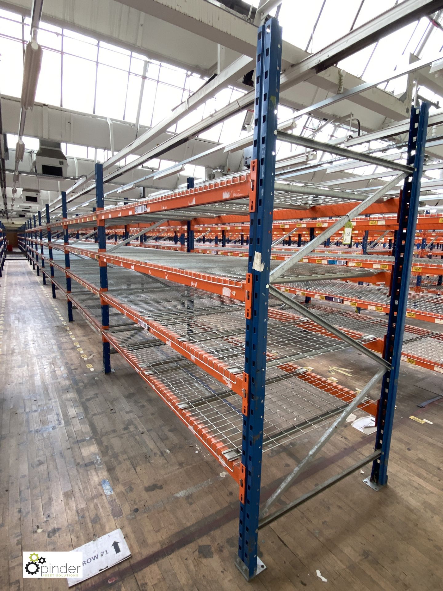 8 bays PSS 2K85 16 boltless Stock Racking, comprising 9 uprights 2400mm x 1200mm, 64 beams 2700mm,