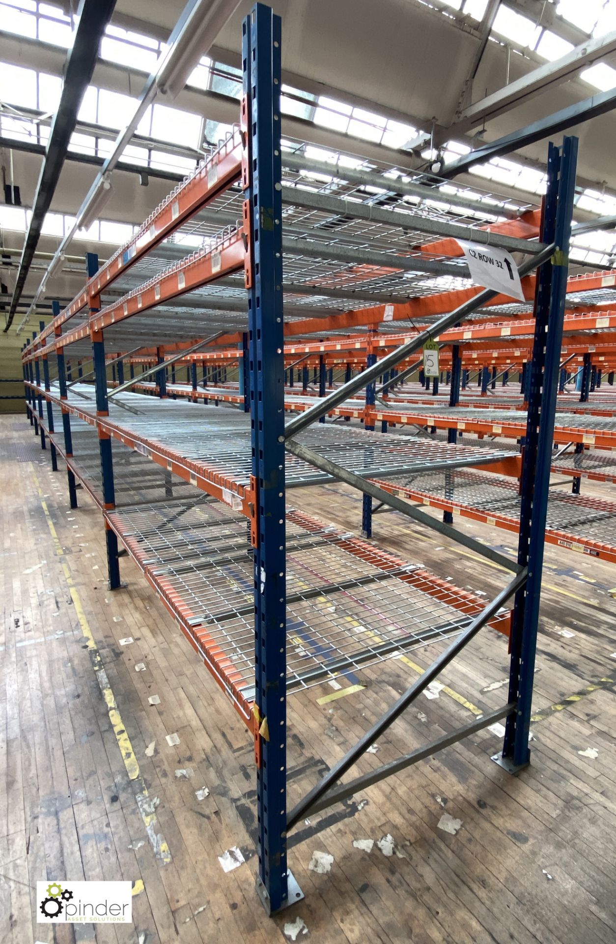 7 bays PSS 2K85 16 boltless Stock Racking, comprising 8 uprights 2400mm x 1200mm, 56 beams 2700mm,