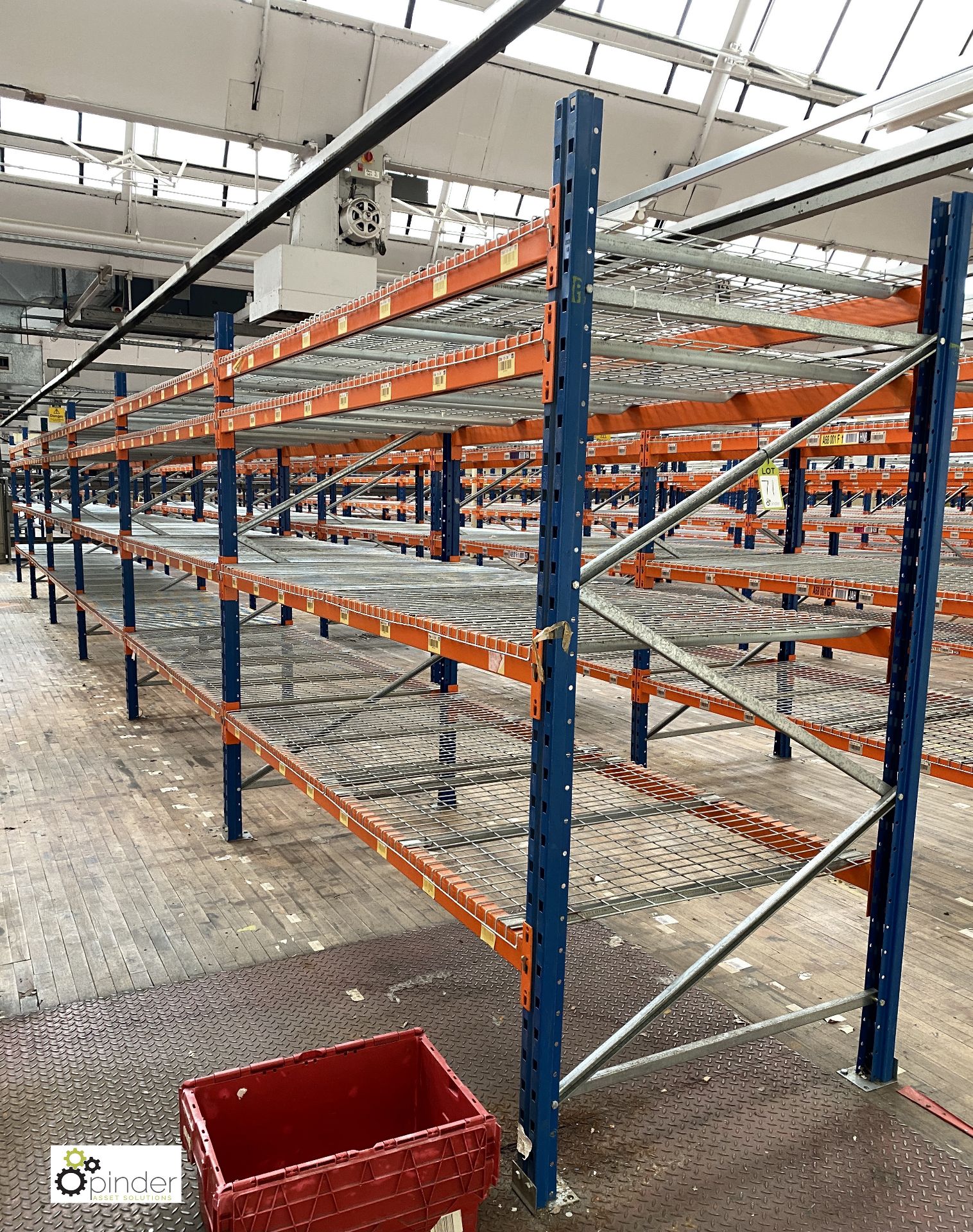 6 bays PSS 2K85 16 boltless Stock Racking, comprising 7 uprights 2400mm x 1200mm, 48 beams 2700mm,