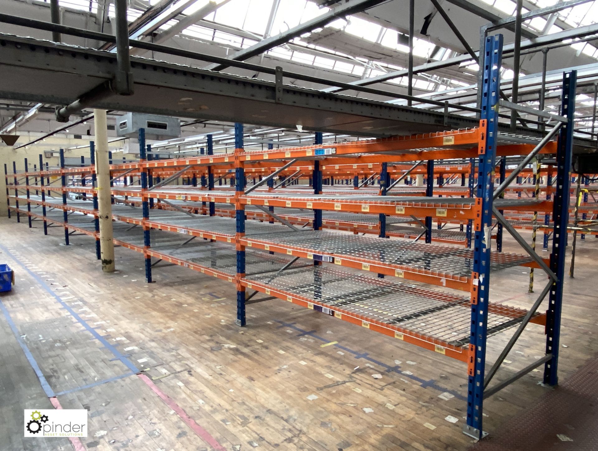 7 bays PSS 2K85 16 boltless Stock Racking, comprising 8 uprights 2400mm x 1200mm, 56 beams 2700mm,