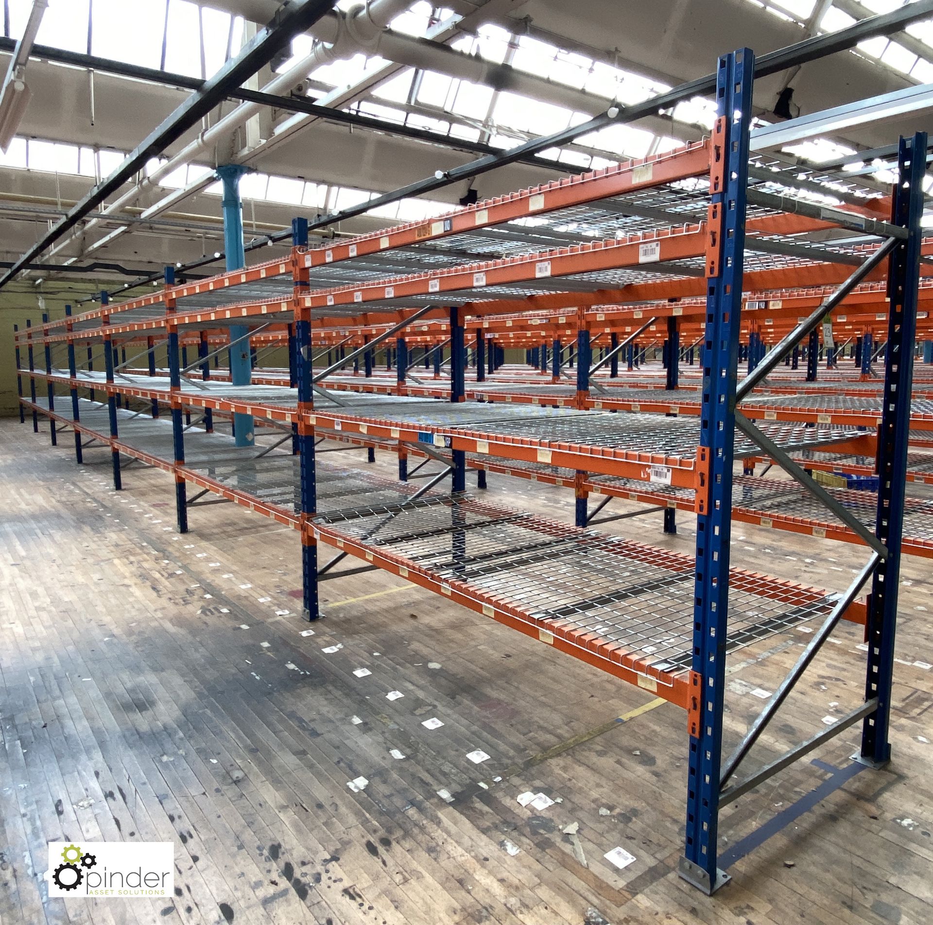 7 bays PSS 2K85 16 boltless Stock Racking, comprising 8 uprights 2400mm x 1200mm, 56 beams 2700mm,