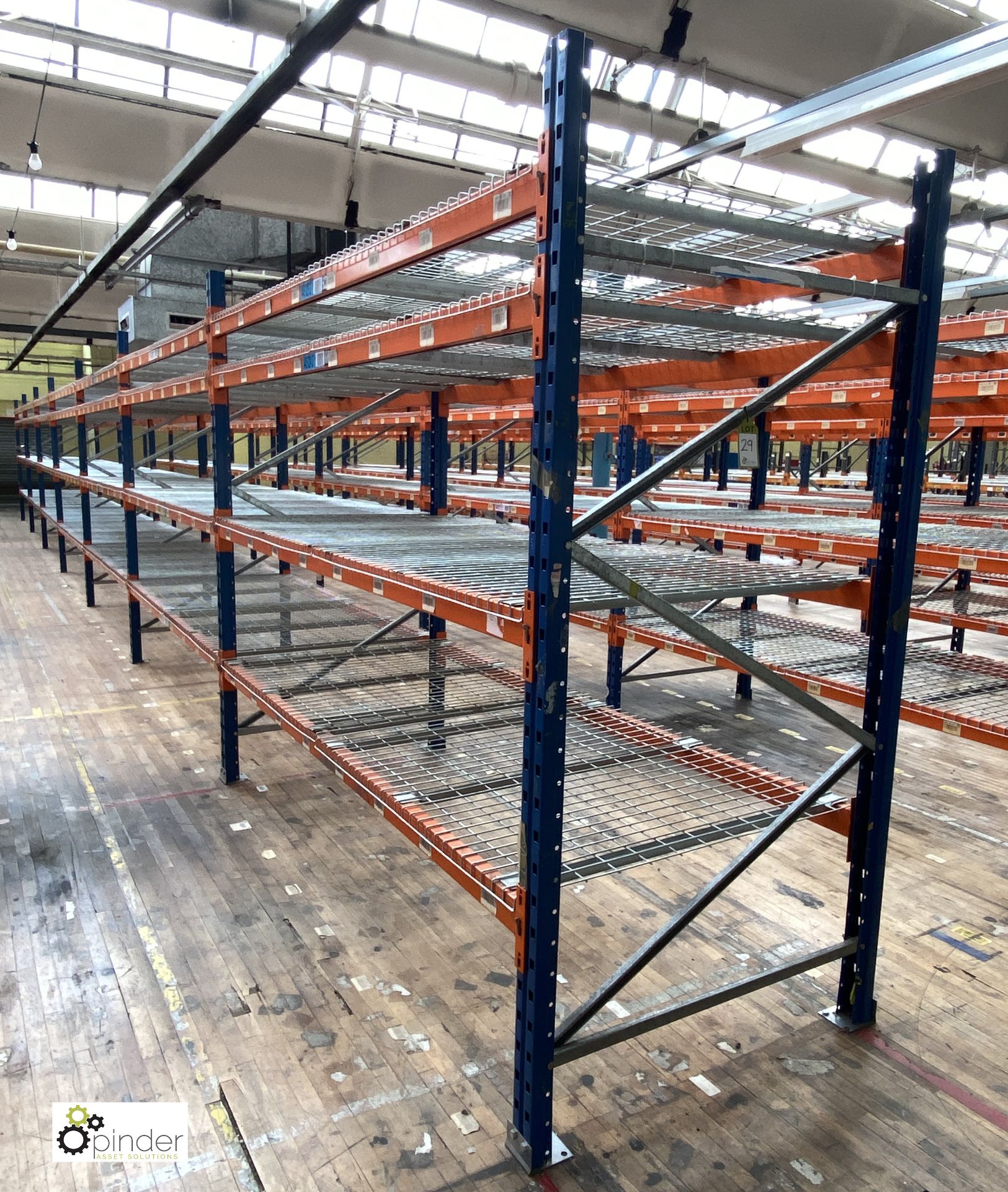 7 bays PSS 2K85 16 boltless Stock Racking, comprising 8 uprights 2400mm x 1200mm, 56 beams 2700mm,