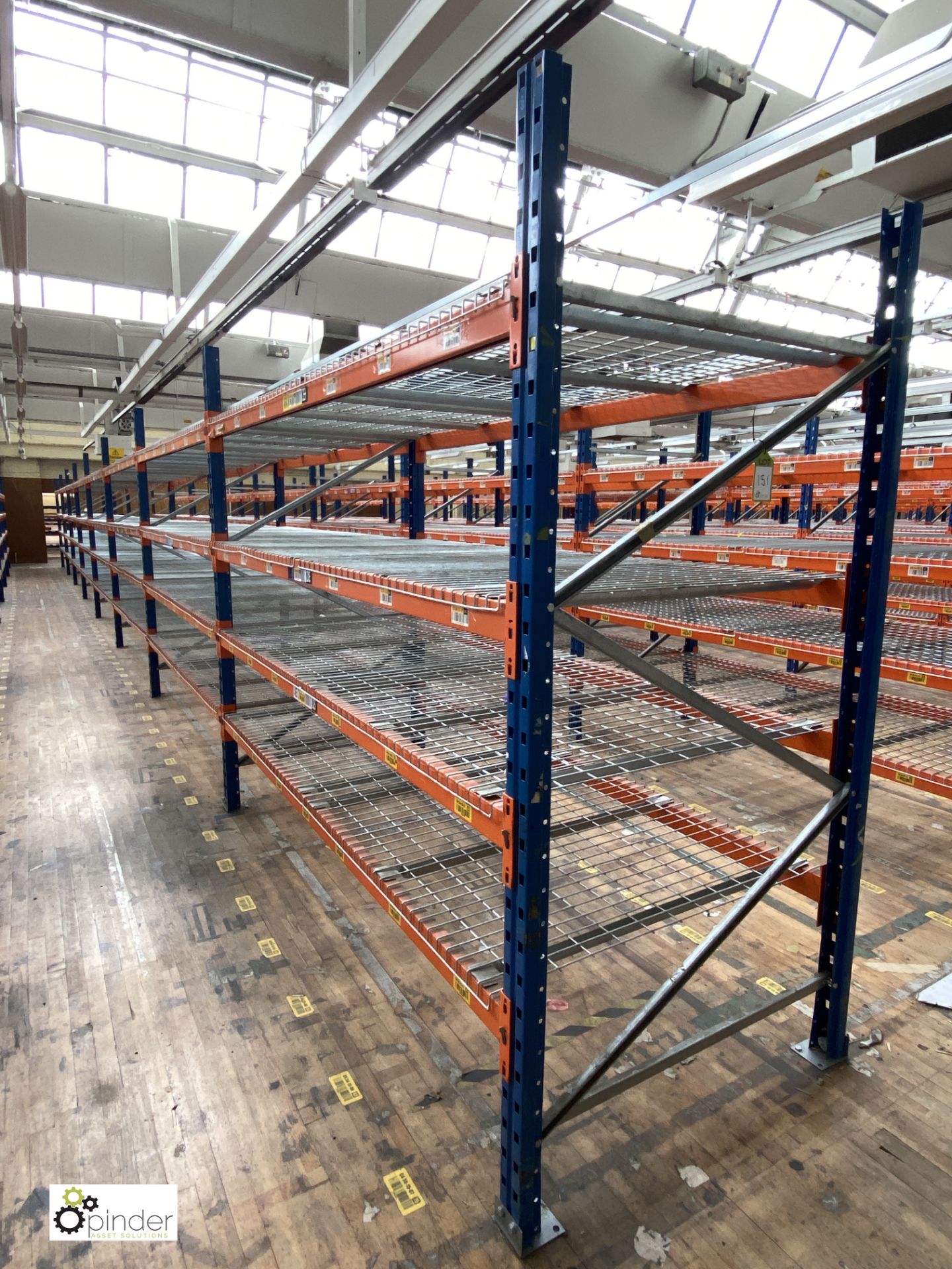 8 bays PSS 2K85 16 boltless Stock Racking, comprising 9 uprights 2400mm x 1200mm, 64 beams 2700mm,