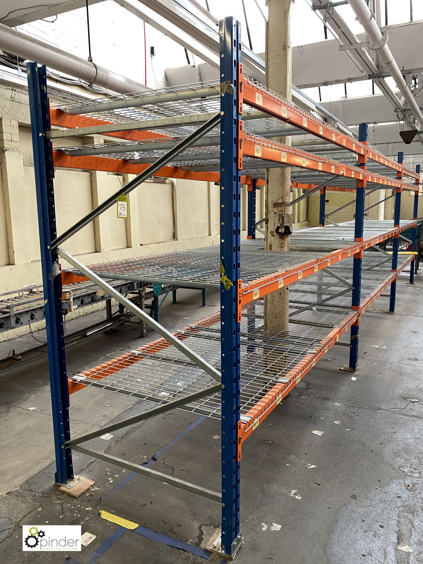 3 bays PSS 2K85 16 boltless Stock Racking, comprising 4 uprights 2400mm x 1200mm, 24 beams 2700mm,