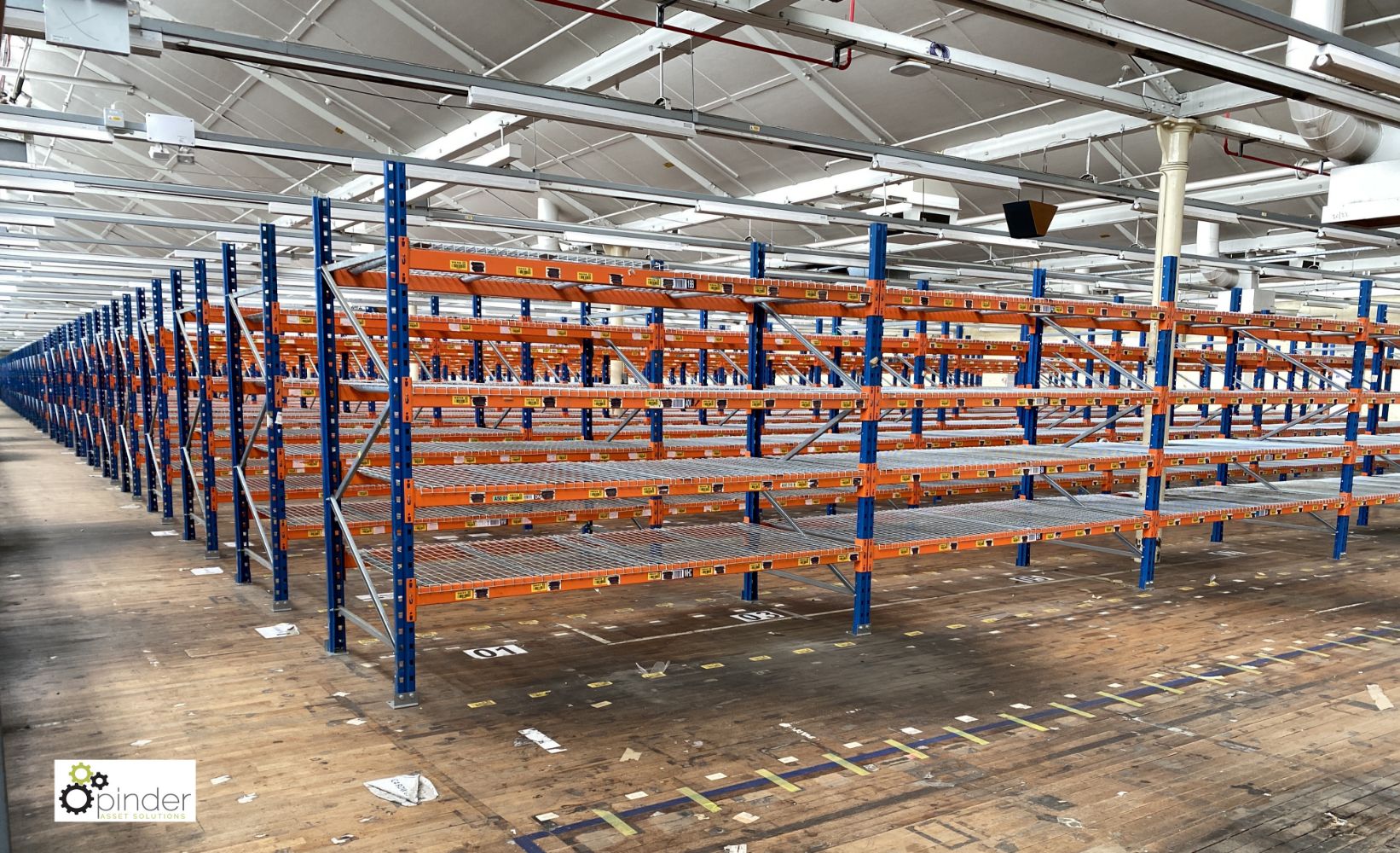 1000 Bays of PSS 2K85 Wire Mesh Stock Racking, Pallet Racking and 1400 Buckhorn Plastic Attached Lid Containers