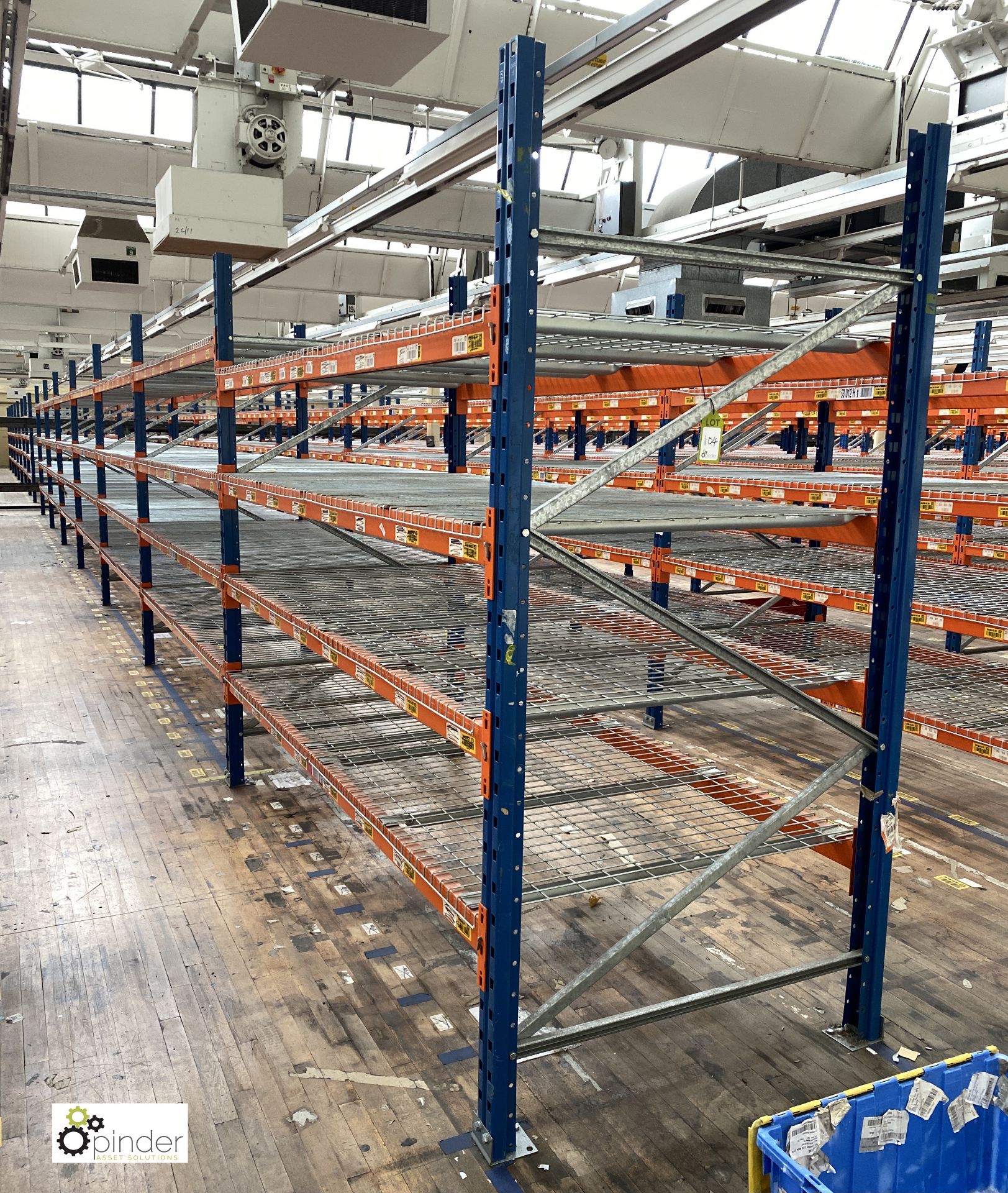 7 bays PSS 2K85 16 boltless Stock Racking, comprising 8 uprights 2400mm x 1200mm, 56 beams 2700mm,