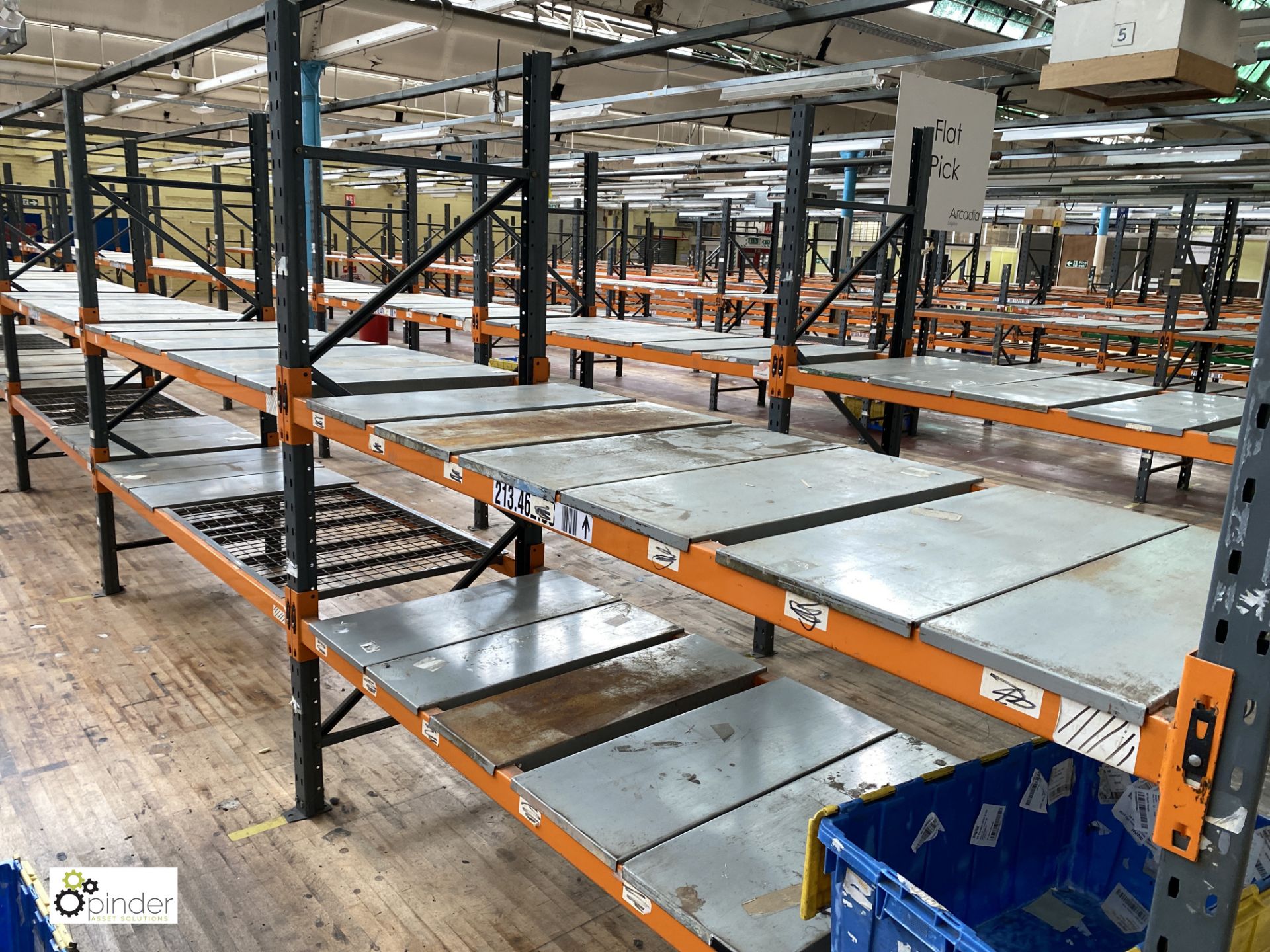 10 bays Dexion Speedlock boltless Racking, comprising 11 uprights 2440mm x 910mm, 40 beams 2450mm, - Image 2 of 4