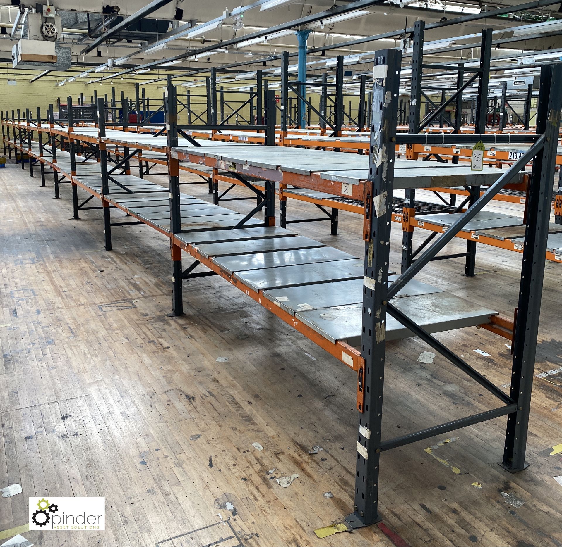 10 bays Dexion Speedlock boltless Racking, comprising 11 uprights 1835mm x 910mm, 40 beams 2450mm,