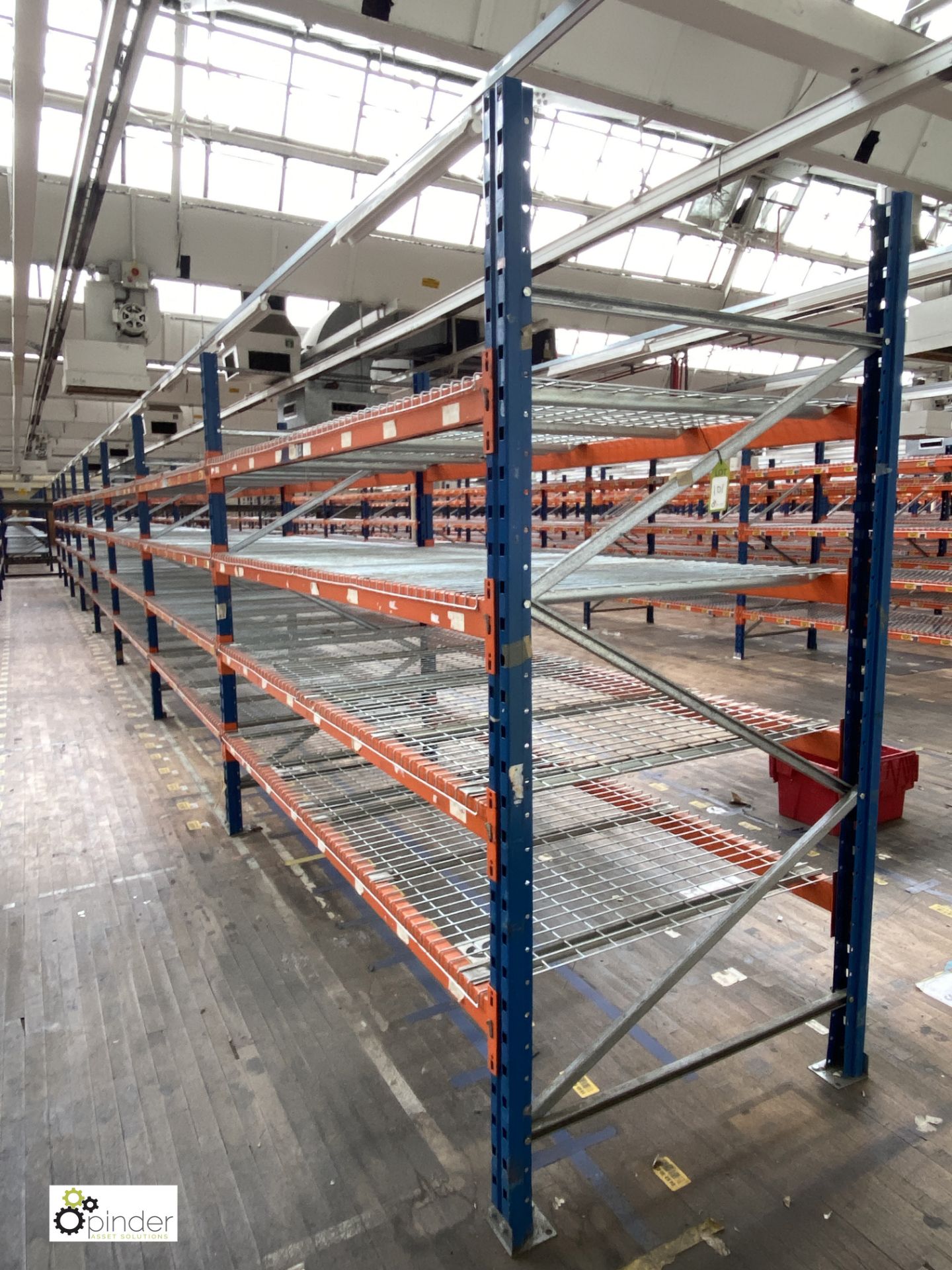 8 bays PSS 2K85 16 boltless Stock Racking, comprising 9 uprights 2400mm x 1200mm, 64 beams 2700mm,