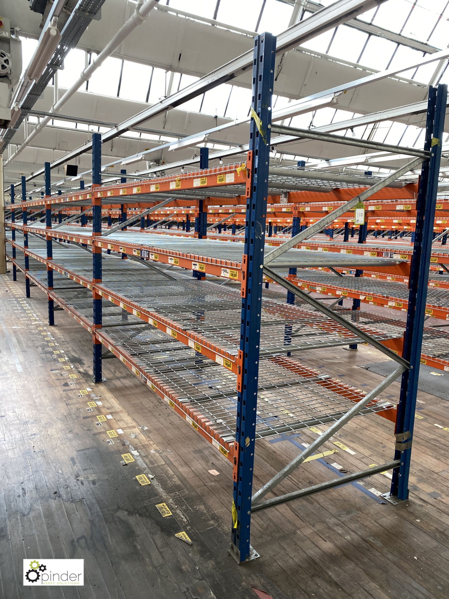 7 bays PSS 2K85 16 boltless Stock Racking, comprising 8 uprights 2400mm x 1200mm, 56 beams 2700mm,