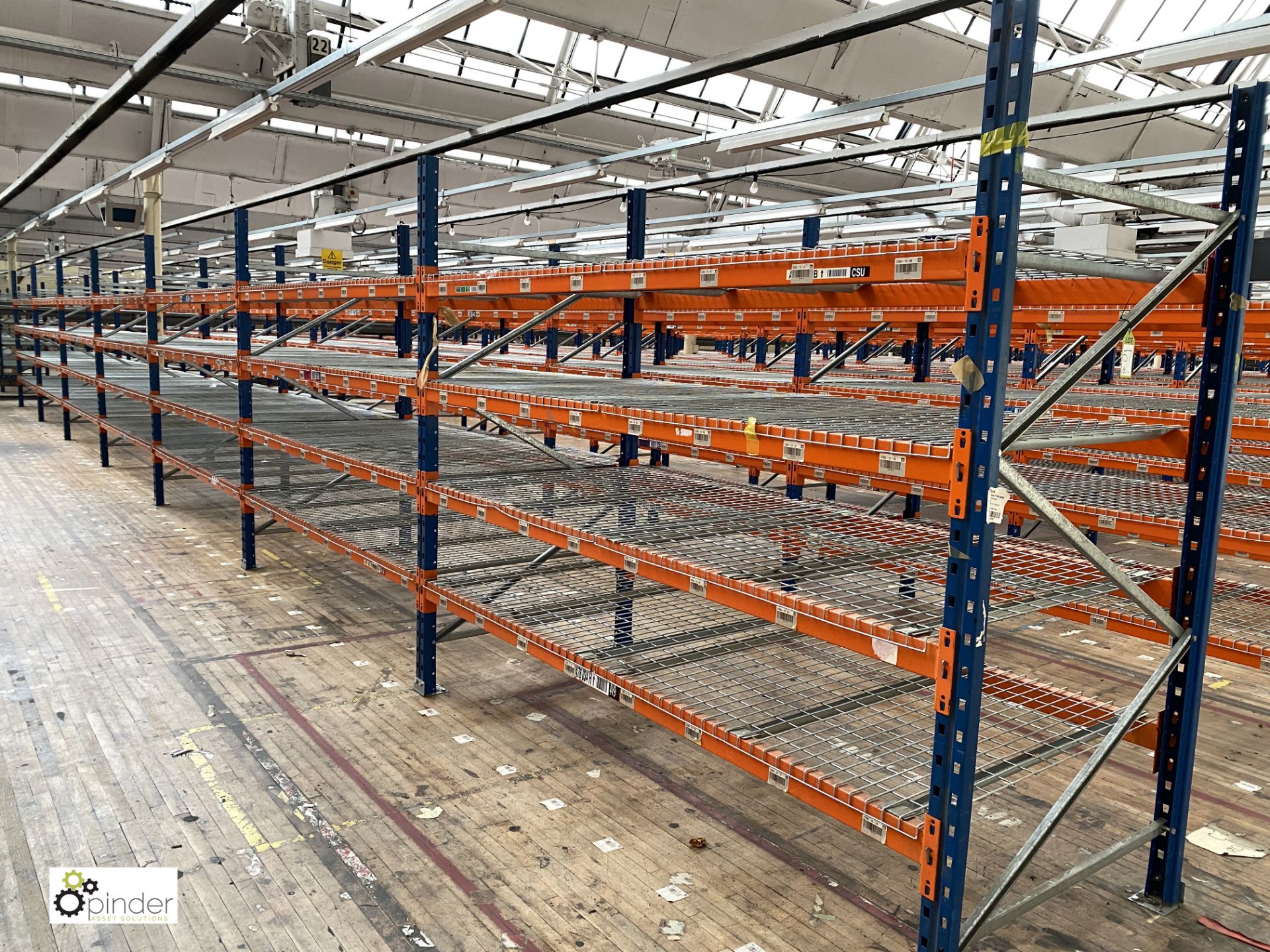 7 bays PSS 2K85 16 boltless Stock Racking, comprising 8 uprights 2400mm x 1200mm, 56 beams 2700mm,