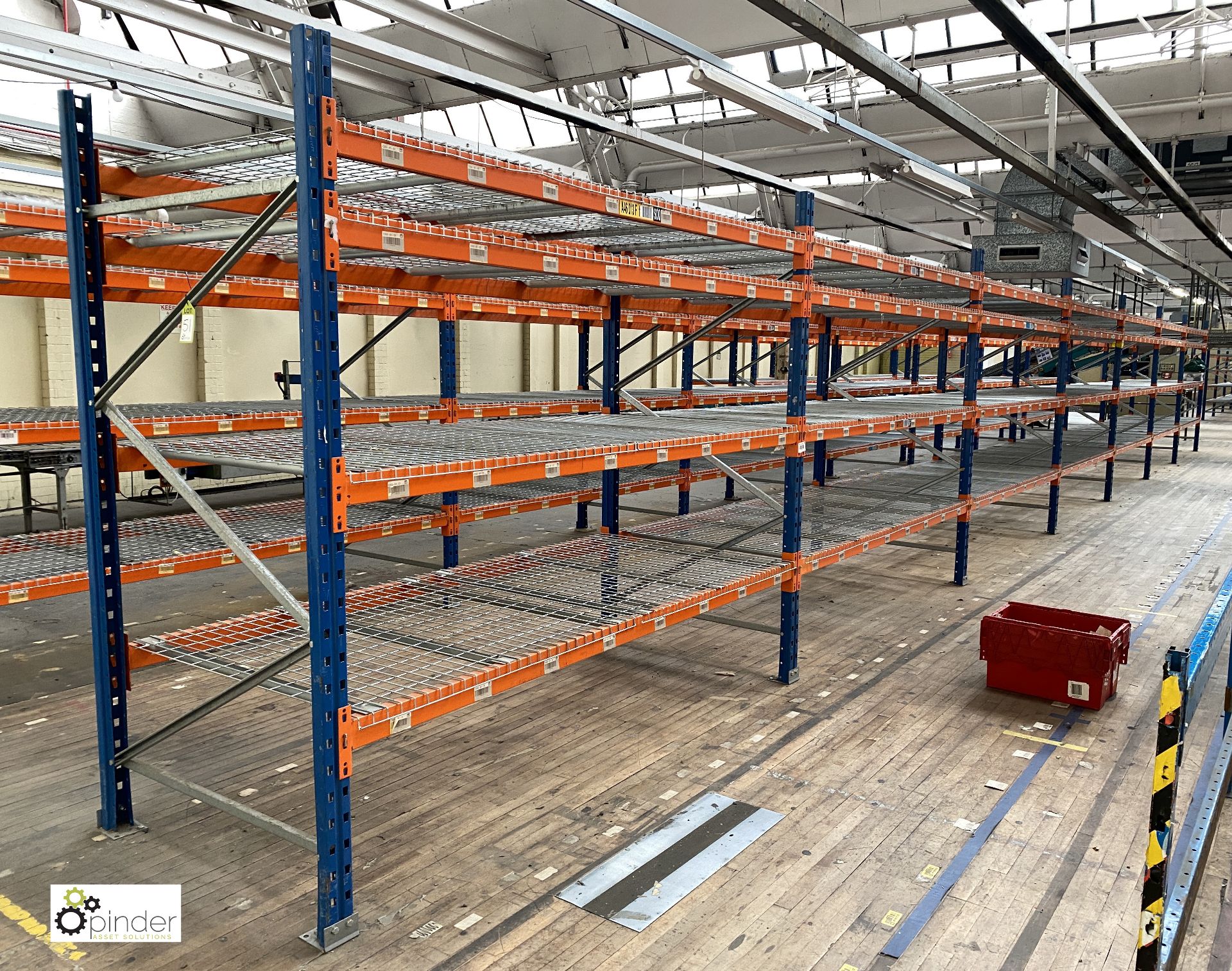 7 bays PSS 2K85 16 boltless Stock Racking, comprising 8 uprights 2400mm x 1200mm, 56 beams 2700mm,