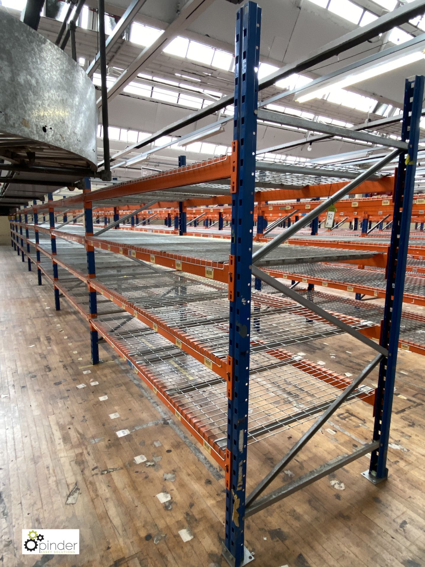 8 bays PSS 2K85 16 boltless Stock Racking, comprising 9 uprights 2400mm x 1200mm, 64 beams 2700mm,