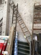 Wooden 16-stave Ladder and wooden 14-stave Ladder