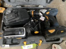 MacAllister Hammer Drill, 16volts, with charger and case