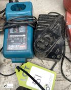 Makita DC141F Battery Charger and Bosch AL2411DV Battery Charger