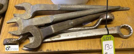 6 various heavy duty Spanners