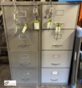 2 steel 4-drawer Filing Cabinets
