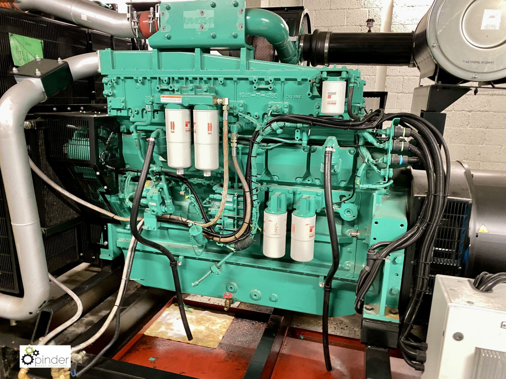 Cummins Generator, base rating 810kva, 648kw, 50 hertz, hours run 117, year 2013, comprising Cummins - Image 11 of 16