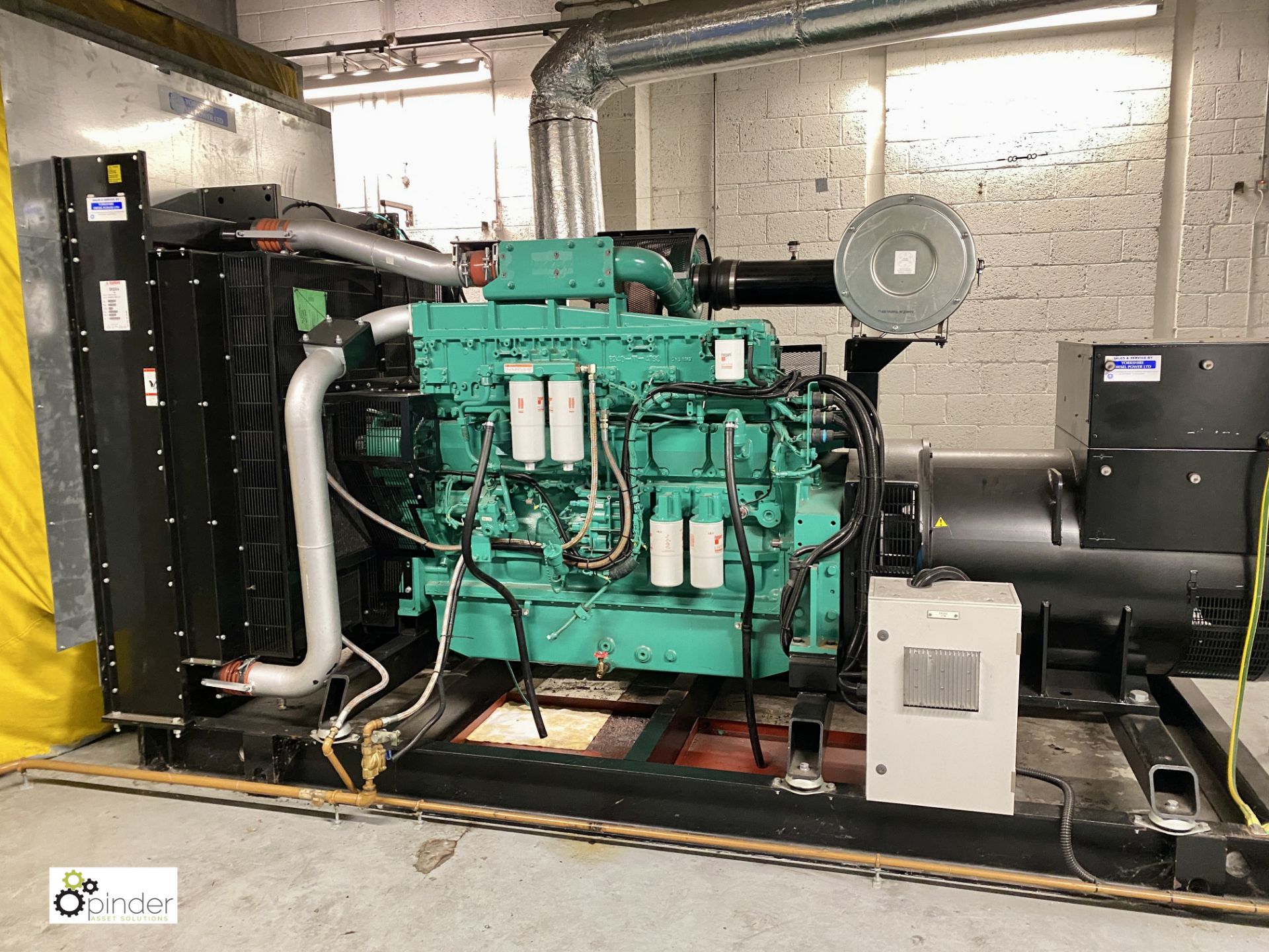 Cummins Generator, base rating 810kva, 648kw, 50 hertz, hours run 117, year 2013, comprising Cummins - Image 5 of 16