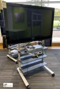 Samsung PS-50Q97HD 50in Plasma Display, with mobile stand and Goodmans DVD player