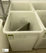 2 mobile Ingredient Bins, with lids