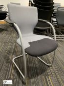 6 Orangebox X10 stackable Visitors Chairs, grey/black