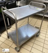Stainless steel 2-tier Trolley, 800mm wide x 500mm deep x 860mm high