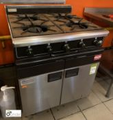 Falcon Series 350 mobile gas fired 4-ring Oven, 700mm wide x 650mm deep x 900mm high