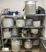 Contents to rack including various Cooking Pots, Cake Tins, etc (rack is lot 67)