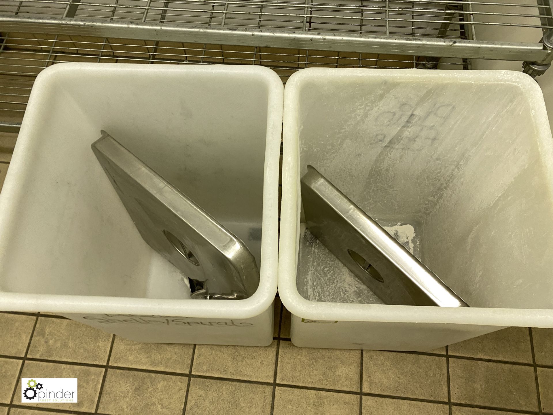 2 mobile Ingredient Bins, with lids - Image 2 of 2