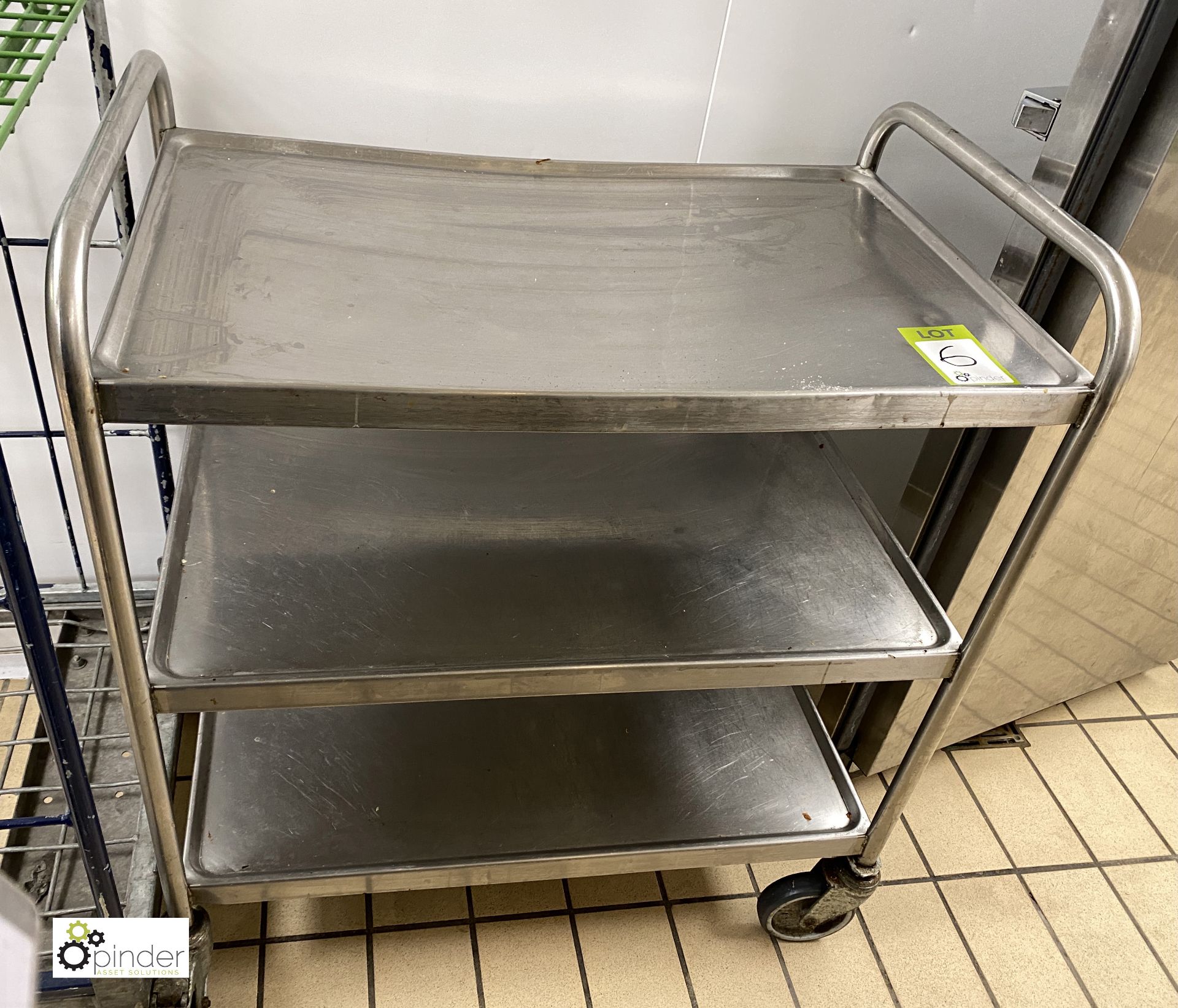 Stainless steel 3-tier Trolley, 800mm wide x 510mm deep x 850mm high - Image 2 of 2