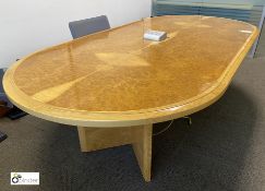 Burr Walnut D-end Meeting Table, 2400mm x 1200mm (located on 3rd floor)
