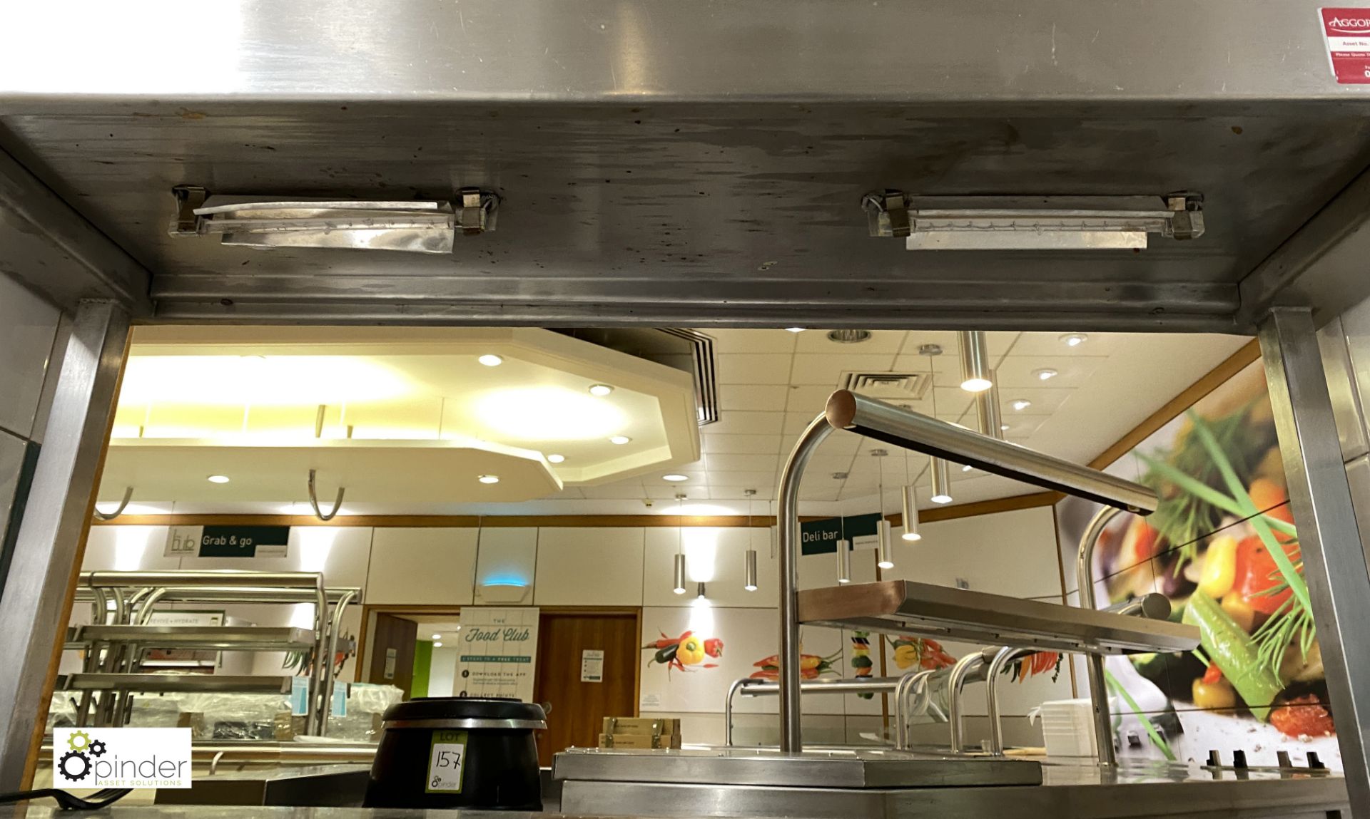 Stainless steel Servery Table, 1060mm wide x 760mm deep x 1330mm high, with undershelf and gantry - Image 4 of 4