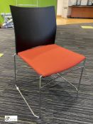 6 Connection MXP1A/AFAE/1 Jamaica chrome tubular framed stackable Meeting Chairs, with upholstered