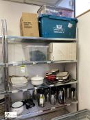 Contents to rack including Insulated Flasks, Lasagne Dishes, Christmas Decorations, etc (rack is lot