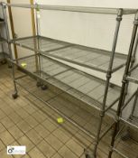 Craven mobile 4-tier Rack, 1820mm wide x 610mm deep x 1650mm high