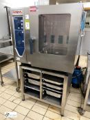 Rational CM61 Combi Oven, 415volt, with stainless steel tray storage stand, 900mm wide x 780mm