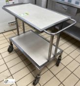 Stainless steel framed 2-tier Trolley, 810mm wide x 495mm deep x 830mm high