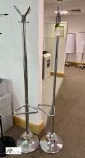 Pair chrome Coat Stands (located on 3rd floor)