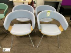 4 vinyl upholstered Reception Armchairs, blue (located on 3rd floor)