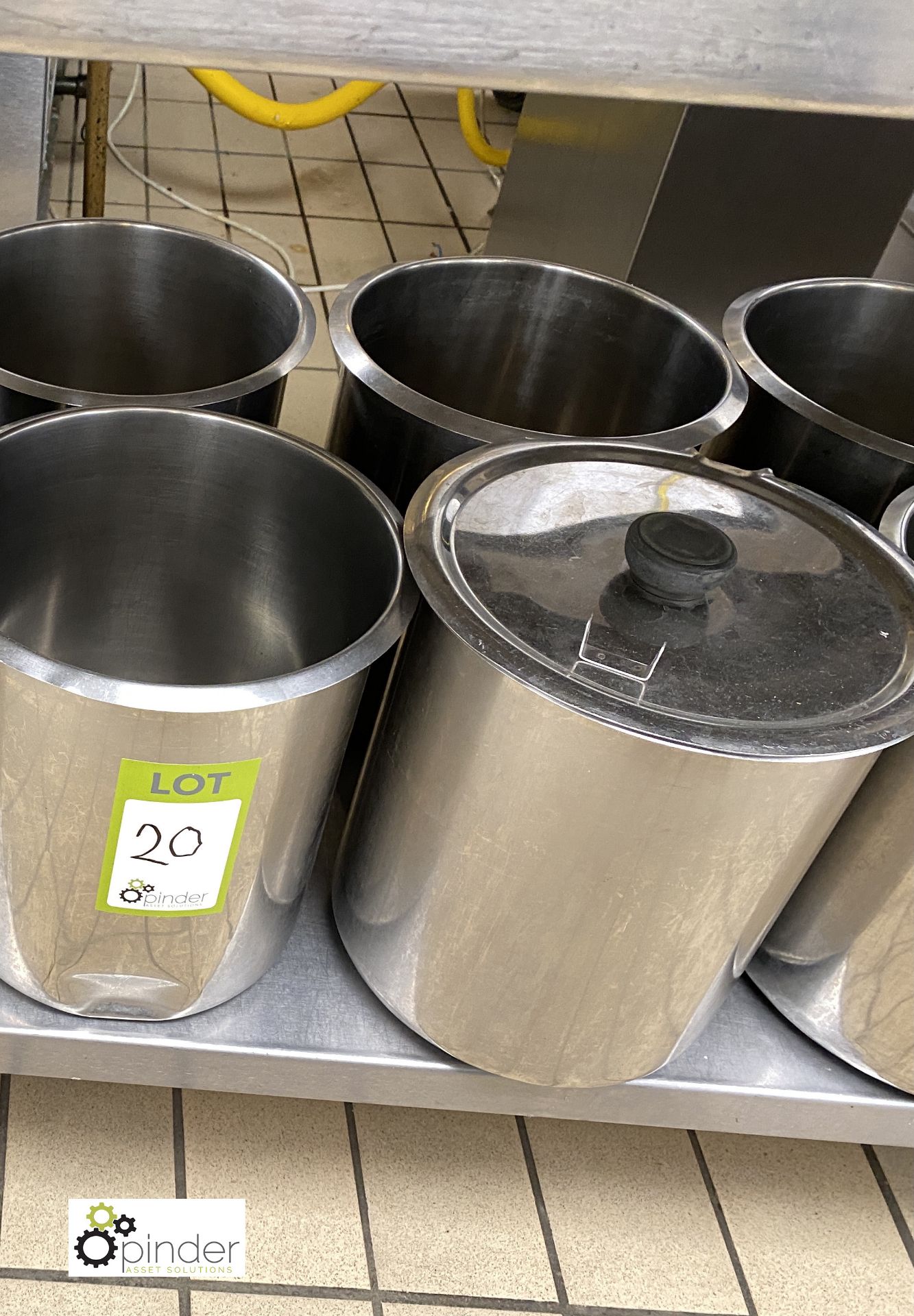 12 stainless steel Pots and 2 stainless steel Divider Pots, with handles - Image 8 of 8