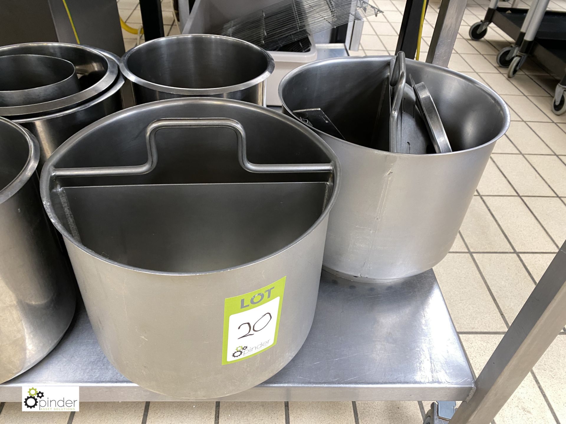 12 stainless steel Pots and 2 stainless steel Divider Pots, with handles - Image 5 of 8