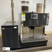 WMF Bistro Auto Coffee Machine, with built in coffee grinding and milk chiller (in coffee shop)