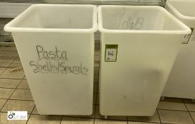 2 mobile Ingredient Bins, with lids