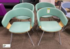 4 vinyl upholstered Reception Armchairs, green (located on 3rd floor)
