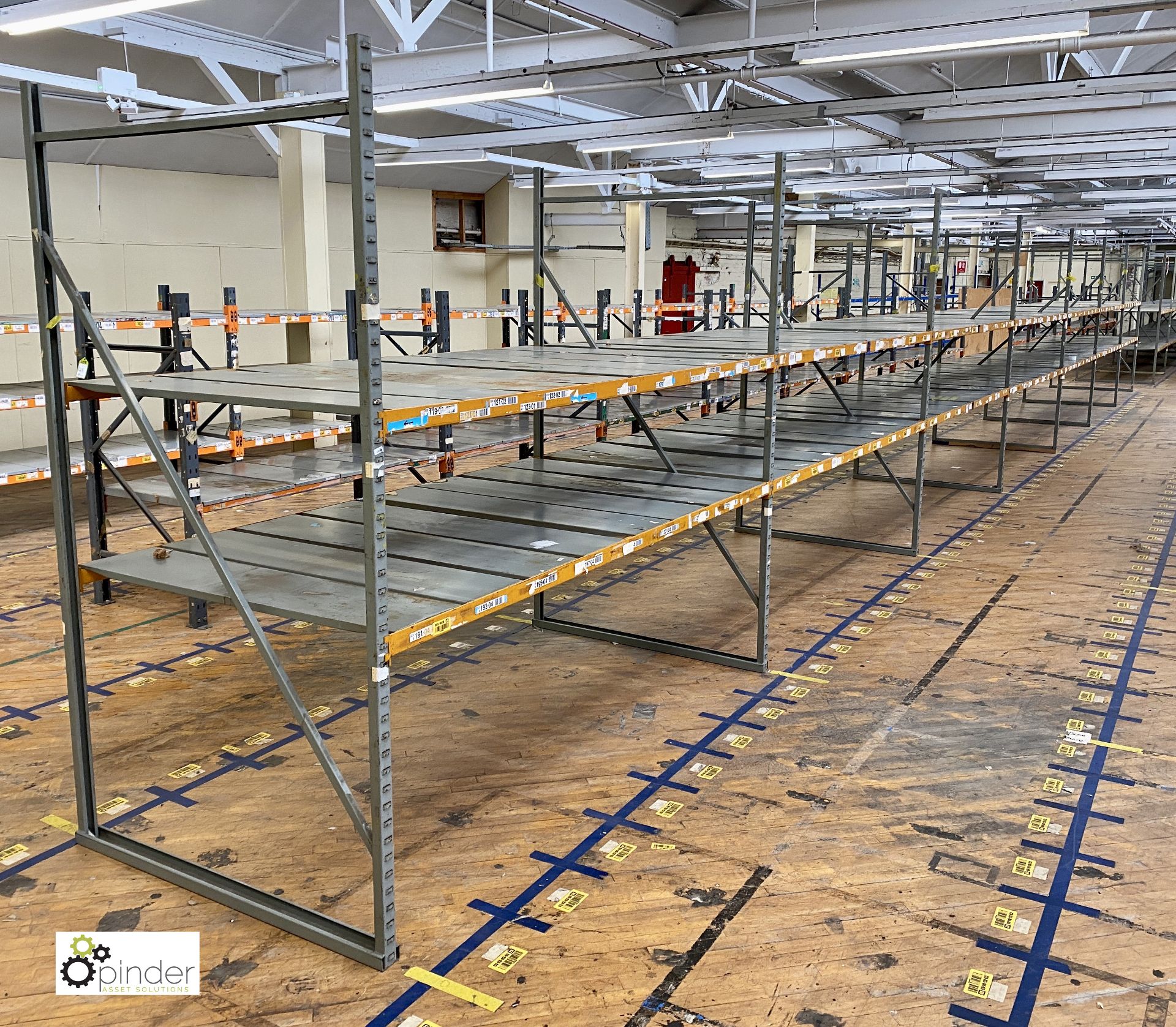 7 bays medium duty Racking comprising 8 uprights 2480mm x 1370mm wide, 28 beams 2740mm, slot in - Image 2 of 6