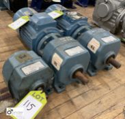 2 Fenner Series M 9.088:1 Geared Motors, 1.1kw and Gearbox 8.35:1