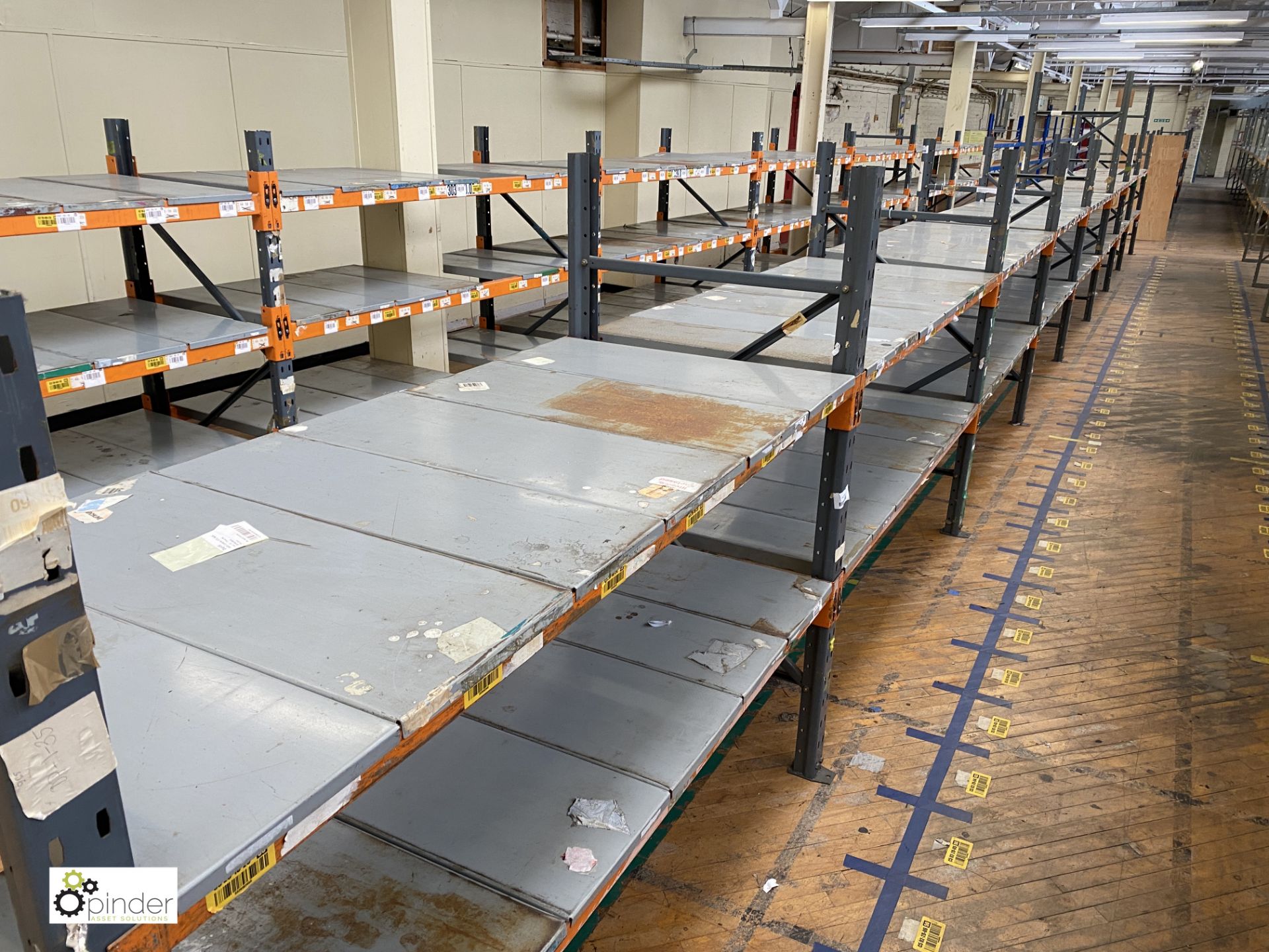 8 bays Dexion Speedlock Racking comprising 9 uprights approx 1840mm x 910mm wide, 32 beams 2120mm, - Image 4 of 6