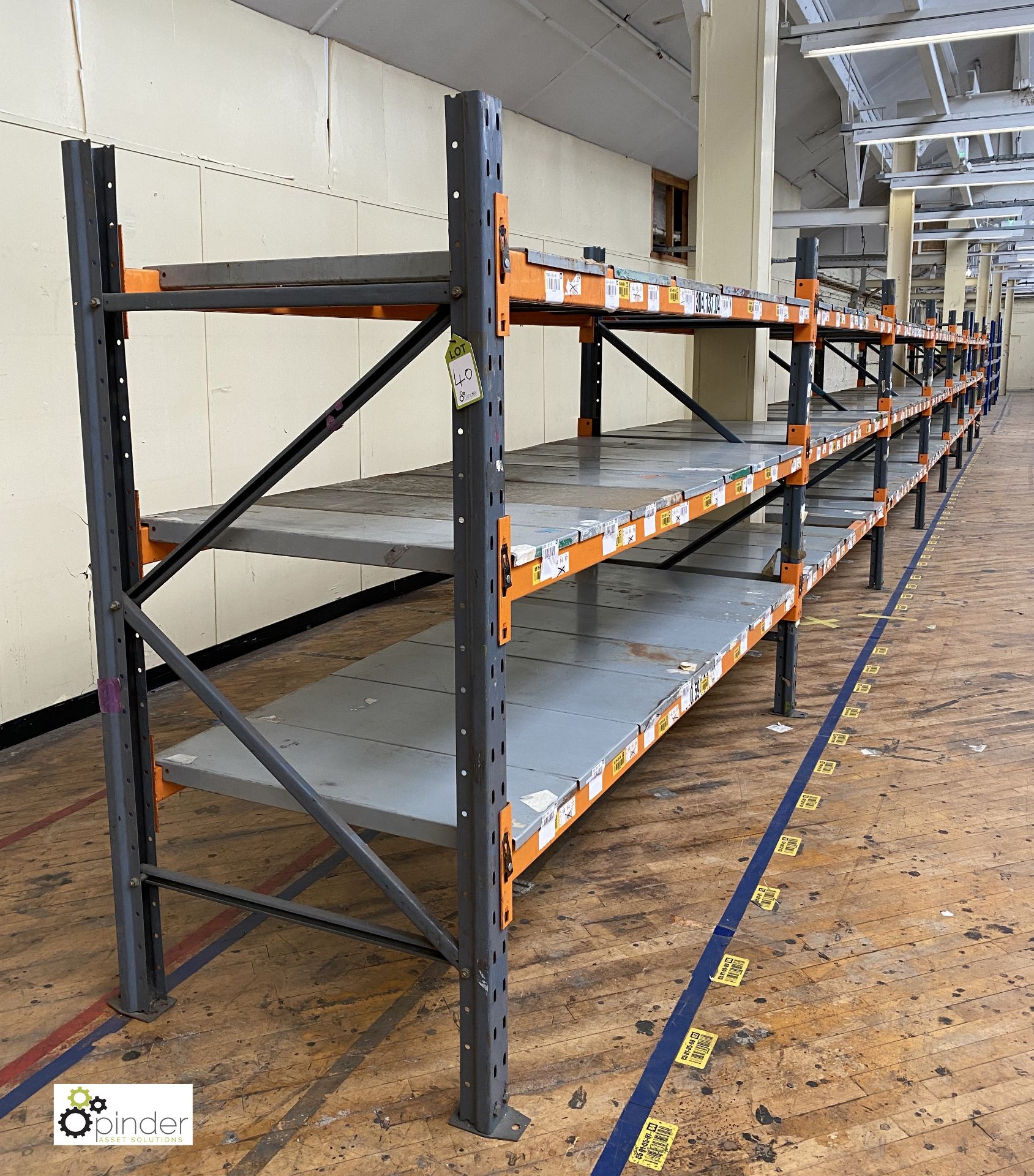 7 bays Dexion Speedlock Racking comprising 8 uprights approx 1840mm x 910mm wide, 42 beams 2440mm, - Image 2 of 5